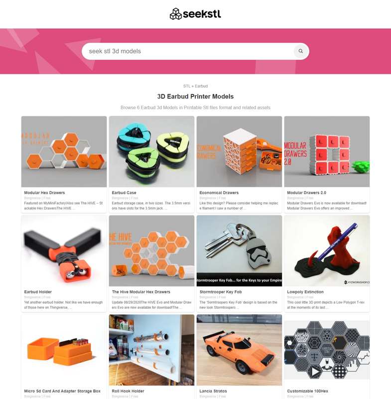 Earbud 3D Printer Files STL 3D Models SeekStl