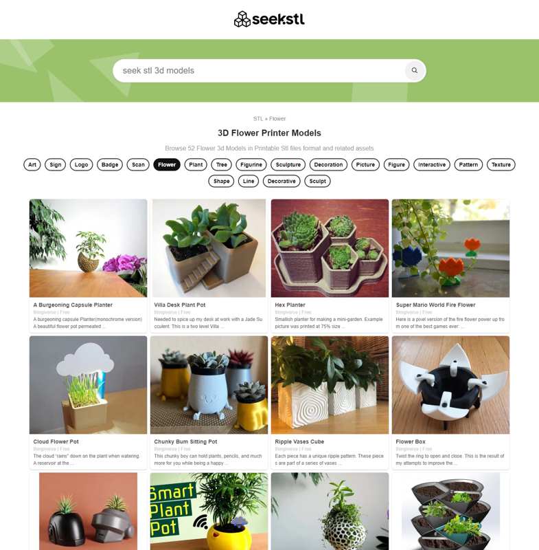 Flower 3D Printer Files STL 3D Models SeekStl flower-3d-printer-files-stl-3d-models-seekstl