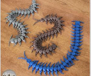 Articulated Centipede Robot 3D Models