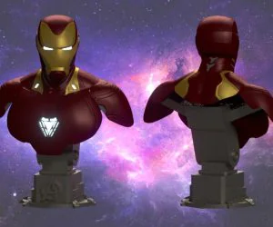 Iron Man Mark 50 Bust Avengers Infinity War 3D Models