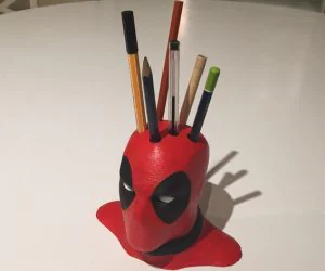 Deadpool Bust Pen Holder 3D Models