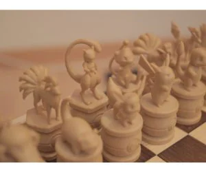 Pokemon Chess Set 3D Models