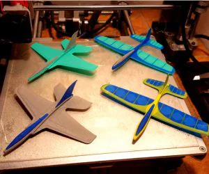 Flying Glider Hangable Cards 3D Models