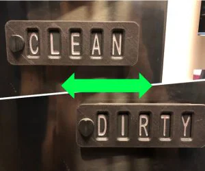 Sliding Word Changing Dishwasher Sign 3D Models