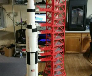 Saturn V Rocket And Gantry 3D Models