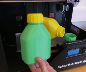 3D Printable Bottle And Screw Cap 3D Models