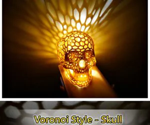 Skull Lamps Voronoi Style 3D Models