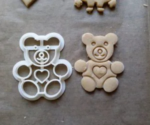 Teddy Bear Cookie Cutter 3D Models