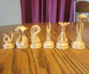 Alien Life Chess Set 3D Models