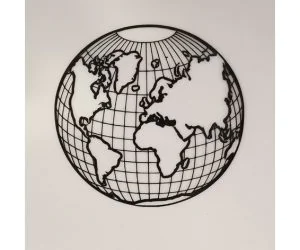 2D Art Earth Globe 3D Models
