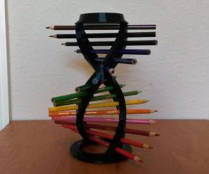 Dna Helix Pencil Holder 3D Models