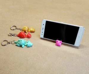 Keychain Smartphone Stand 3D Models