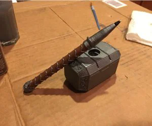 Thor Mjolnir Hammer Bic Pen 3D Models