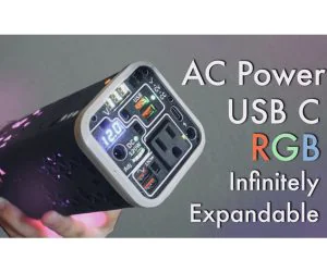 Ultimate 18650 Power Bank With Infinitely Expandable Capacity 3D Models