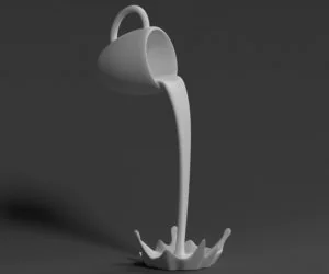 Floating Cup Sculpture 3D Models