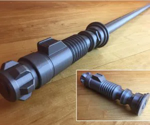 Collapsing Lightsaber Print In Place 3D Models