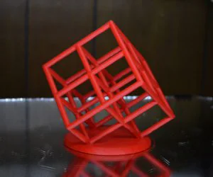 Lattice Cube 3D Printer Torture Test Overhangs And Dualextrusion 3D Models