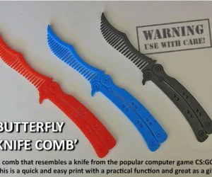 Butterfly Knife Comb 3D Models