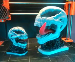 Venom Skull With Base 3D Models