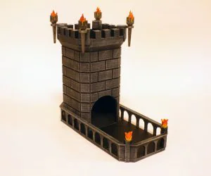 Dice Tower Wswappable Trays 3D Models