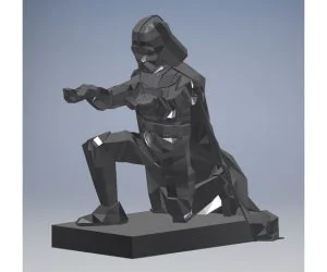 Lowpoly Darth Vader Pen Holder 3D Models