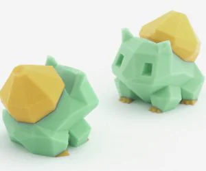 Lowpoly Bulbasaur Multi And Dual Extrusion Version 3D Models