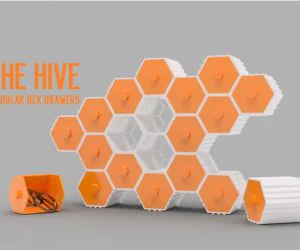 The Hive Modular Hex Drawers 3D Models