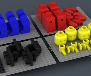 Minifig Mass Production 3D Models