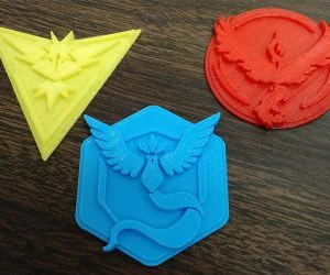 Pokemon Go Team Badge Necklace 3D Models