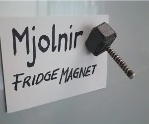 Fridge Magnet Mjolnir 3D Models