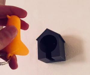 Simple Birdhouse Key Holder 3D Models