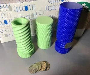 Knurled Twist Container 3D Models