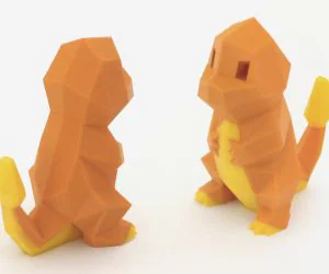 Lowpoly Charmander Multi And Dual Extrusion Version 3D Models