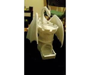 Castle Dice Tower With Dragon 3D Models