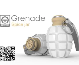 Grenade Spice Jar 3D Models