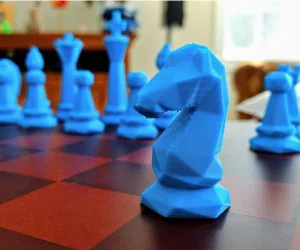Low Poly Chess Set 3D Models
