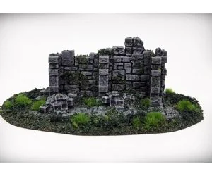 Basic Ruined Wall 3D Models
