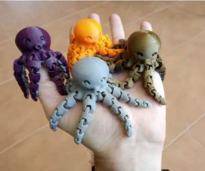 Cute Mini Octopus 3D Models