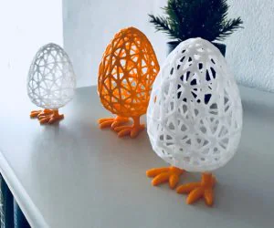 Wireframe Easter Egg 3D Models