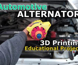 Educational Automotive Alternator 3D Models