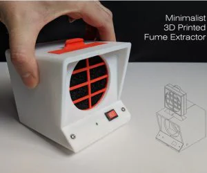 Minimalist 3D Printed Fume Extractor 3D Models