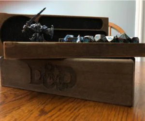 Dd Dice Tray And Carrying Case 3D Models