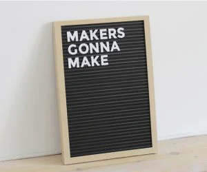 Letter Board Fully 3D Printed 3D Models