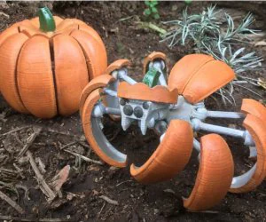 Halloween Pumpkin Spider Transformer 3D Models