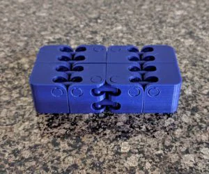 Kobayashi Fidget Cube Fat Hinge Flat 3D Models