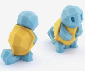 Lowpoly Squirtle Multi And Dual Extrusion Version 3D Models