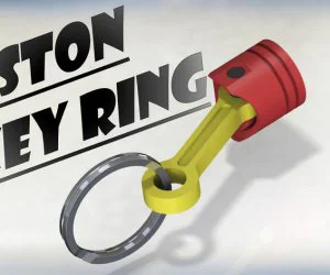 Piston Key Ring 3D Models