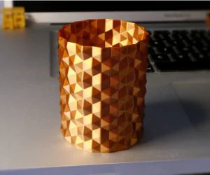 Hex Surface Vase Spiral Print 3D Models