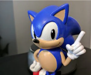 Sonic The Hedgehog With Logo 3D Models