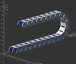 Fully Parametric Cable Chain 3D Models